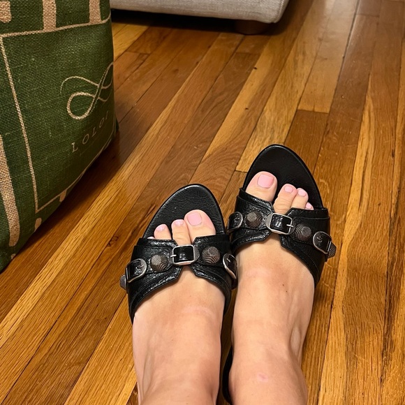 BALENCIAGA STUDDED CAGOLE MULES - Picture 2 of 10